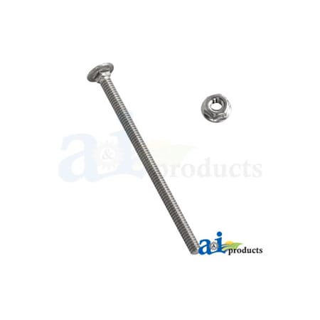 A & I Products 1/4" x 4" Carriage Bolt & Nut 2" x6" x1" A-CBOLT4